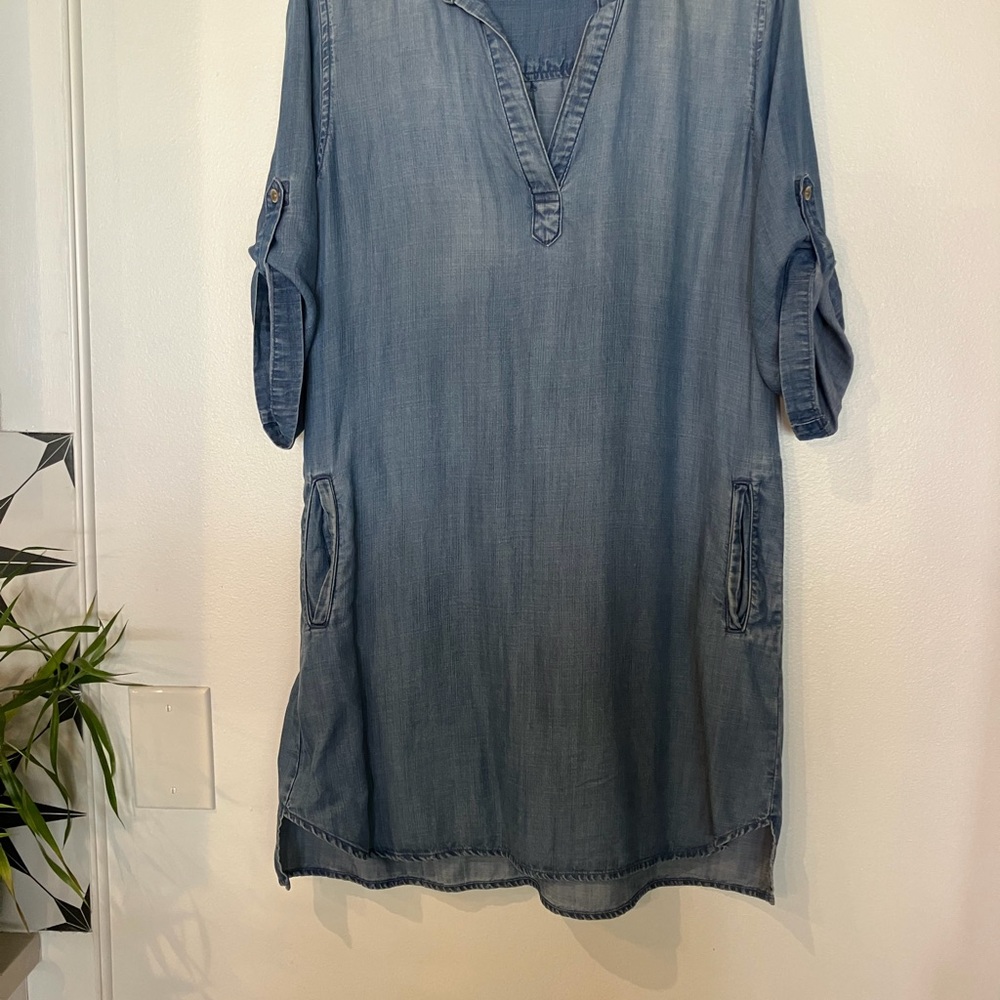 cloth & stone Light Blue Chambray Tunic Dress